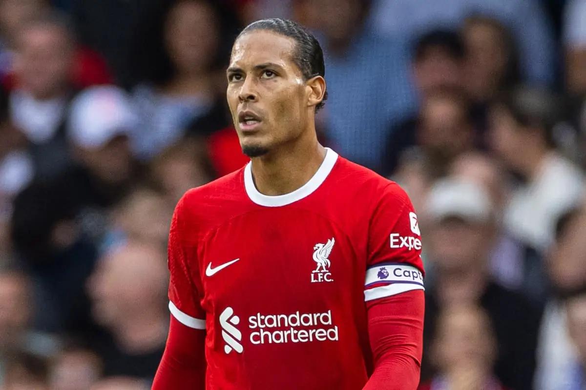 RED CARD: Virgil van Dijk is sent off for Liverpool